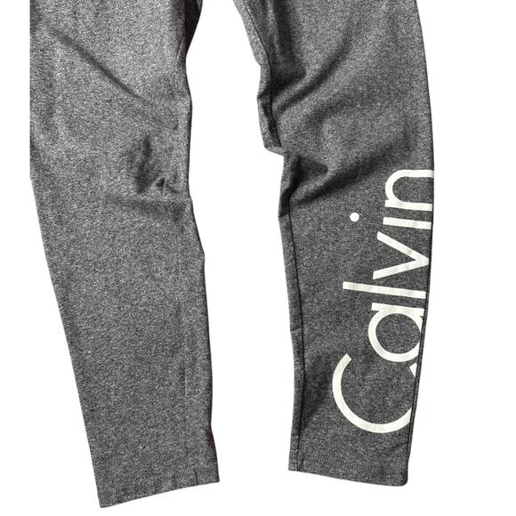Calvin Klein Performance Heathered Dark Gray Leggings Size Large - Picture 4 of 7